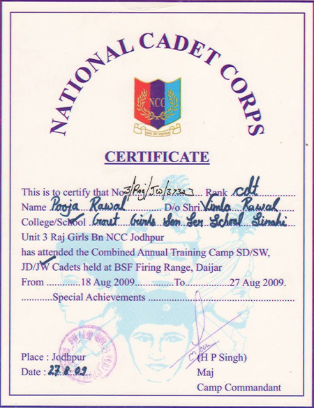 NCC-Rifle-Pooja